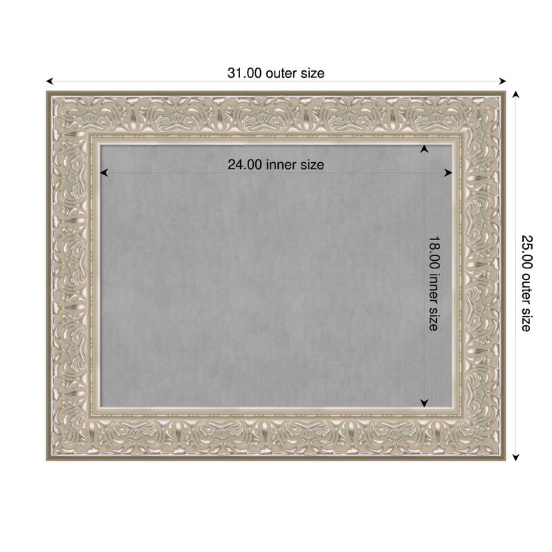Amanti Art Luxe Black Framed - 31 x 25 in - Luxe Silver Cream