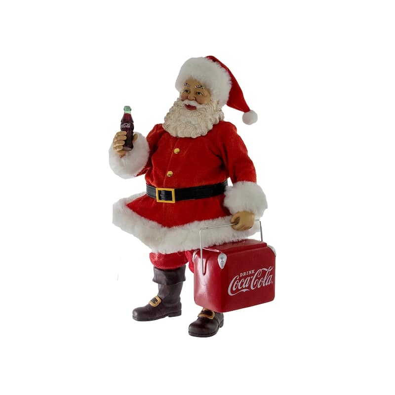 Coca-Cola Santa with Cooler Christmas Decoration - 10.5"