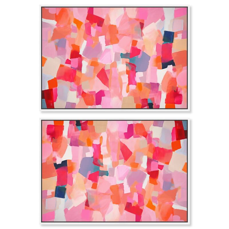 Sunset Poppy Chorus I Canvas by Art Remedy - 20" x 20" - Gold