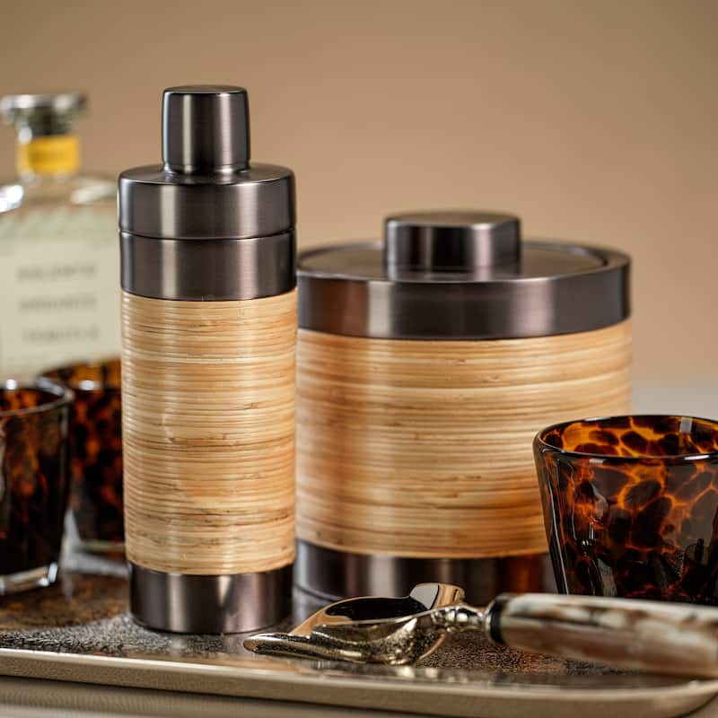 Timaru Rattan and Matt Steel Cocktail Shaker