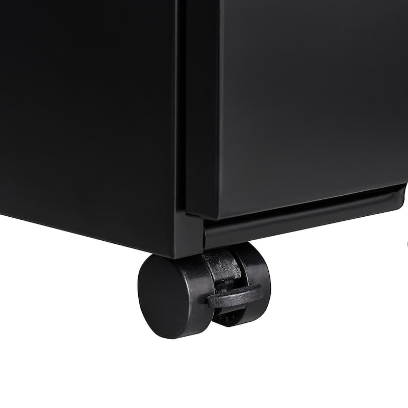 3-Drawer Mobile File Cabinet with Lock,Storage Filing Cabinet for Legal/Letter Size,Metal File Cabinet