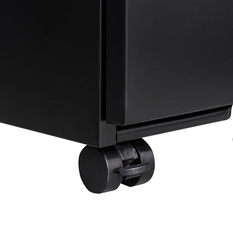 3-Drawer Mobile Filing Cabinet With Lock, Office Storage Filing Cabinet , Metal Filing Cabinet To Be Installation Required