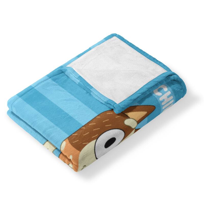 Bluey Roll Call Chilli Silk Touch Throw Blanket