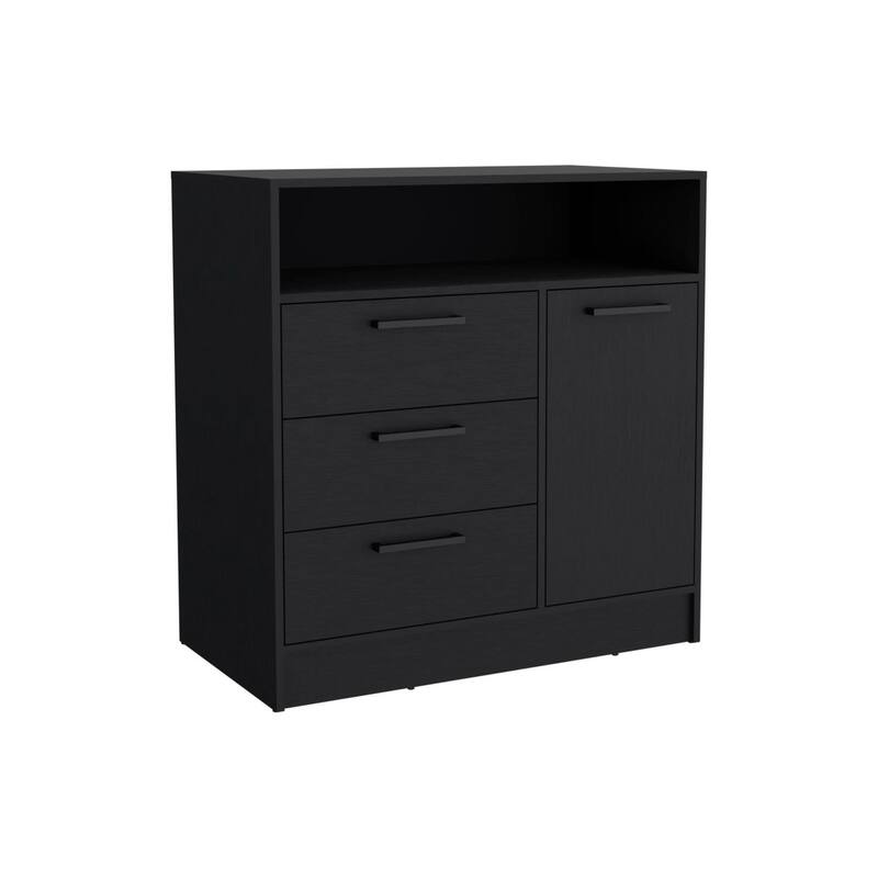 Omaha Dresser Multi-Storage, Spacious 3 Drawers and Cabinet
