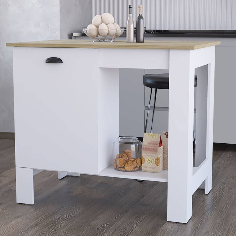 "Baltimore Bar Cart with Six Wine Cubbies, Glass Door, Locking Casters - Carbon Espresso Finish" - White
