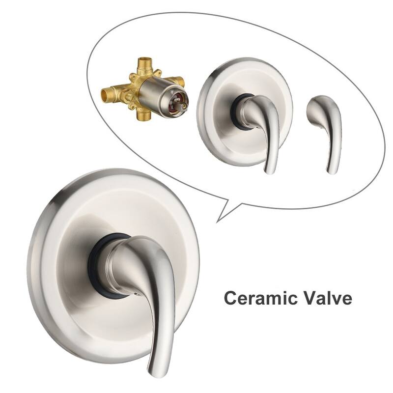 BATHLET Wall Mounted Rainfall Set Tub Spout Trim Kit with Rough-in Valve