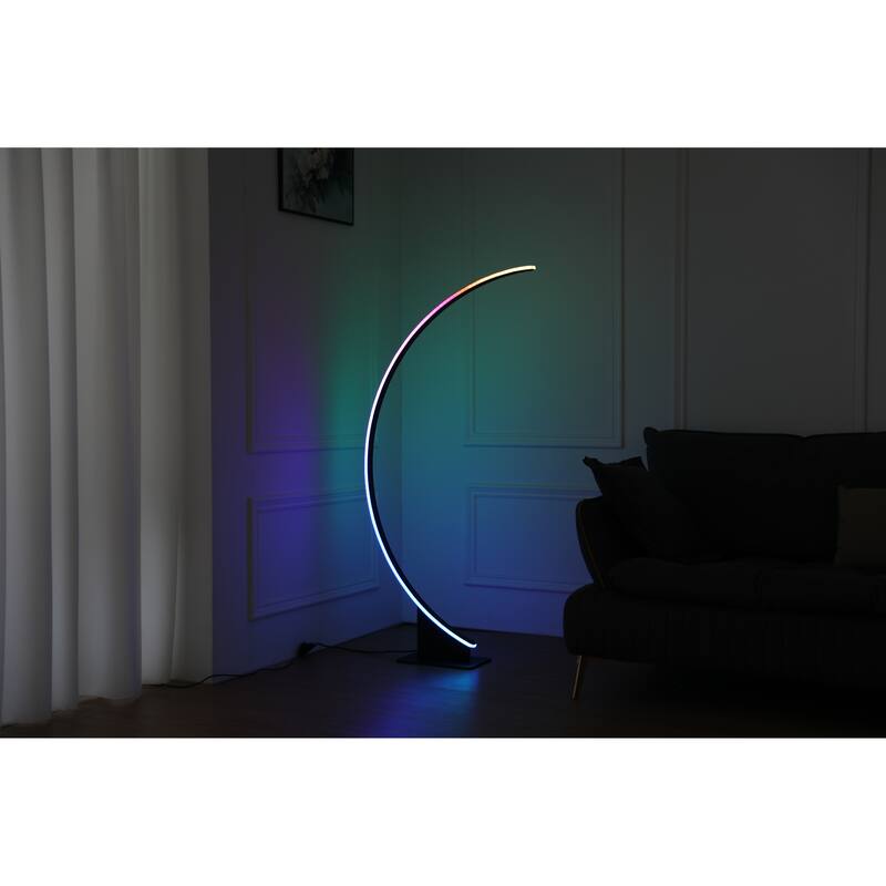 Half-Moon 56" Full-Arched Led Floor Lamp, Rgb Party/Mood Light - 56