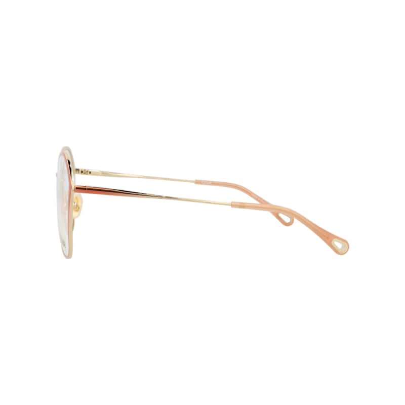 Chloé Round-Frame Metal Optical Frames - Nude Nude Transparent