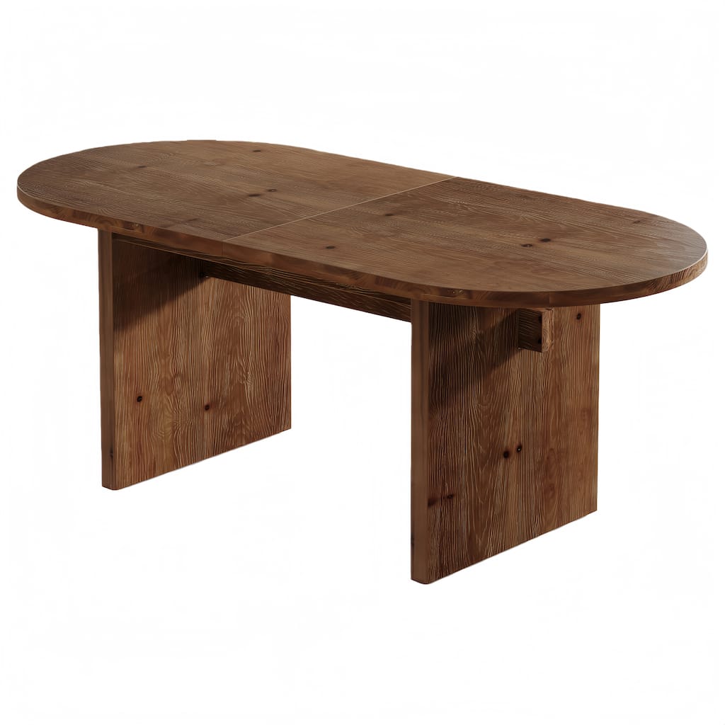 Solid Wood Conference Table Oval Meeting Seminar Table for 4-6 People