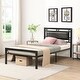 preview thumbnail 1 of 12, Twin Metal Bed Sturdy System Metal Bed Frame, Modern Style