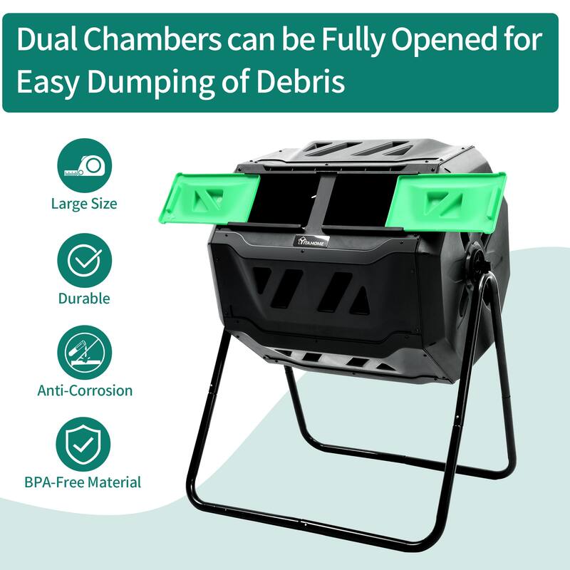 3 Gal. Plastic Outdoor Tumbler Composter