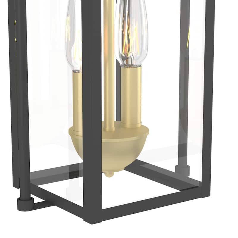 Maxax 17.6" Black Metal Outdoor Wall Light