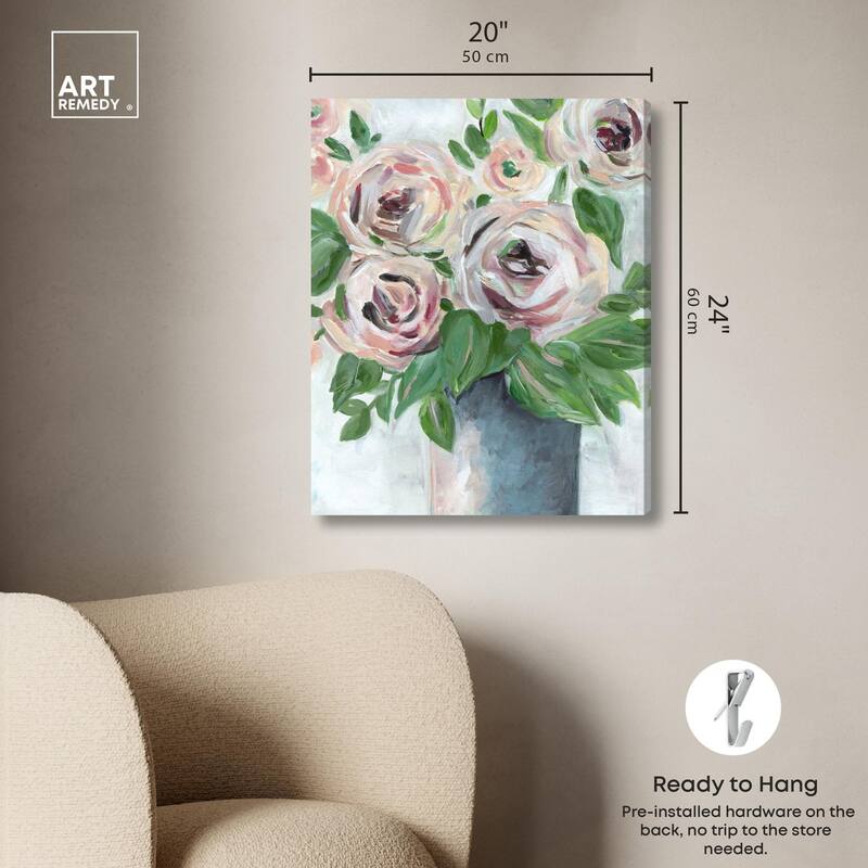 Flowers from my Garden Canvas by Art Remedy, Gallery Wrapped