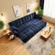 Option 3 Seater with 3 Ottoman Blue