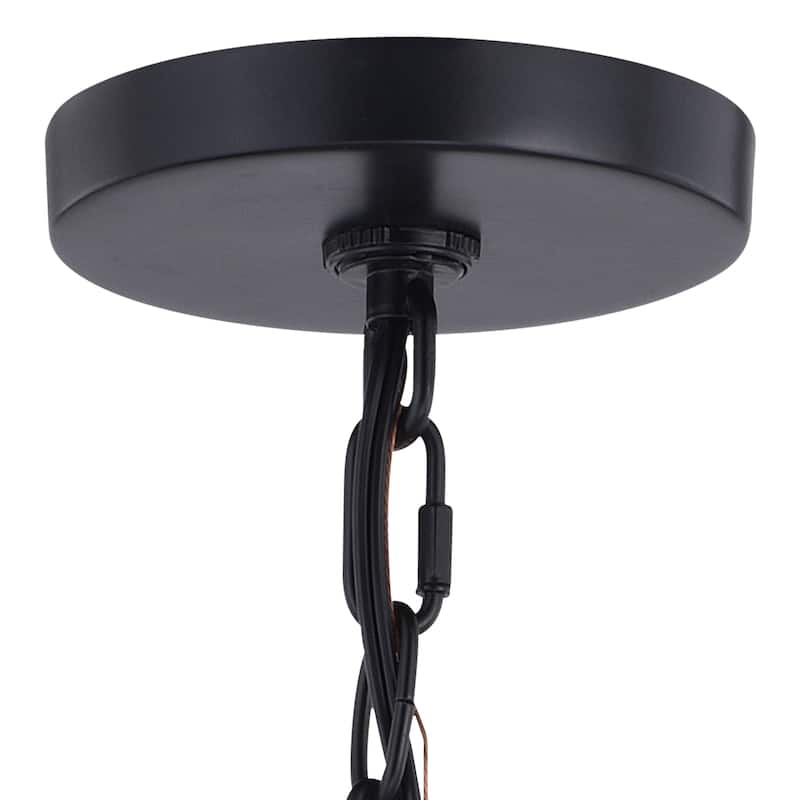 Hayes Black Farmhouse Open Cage Indoor/ Outdoor Pendant Lantern