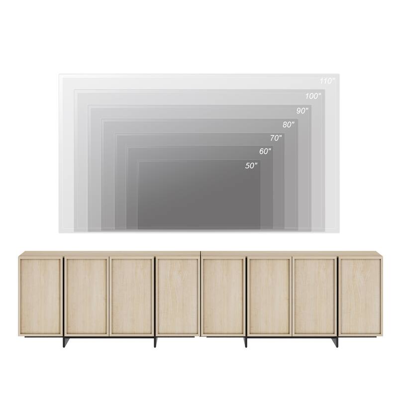 WAMPAT Buffet Cabinets, Modern Sideboard with Large Storage Space and T-Shaped Legs for Dinning Room, Kitchen