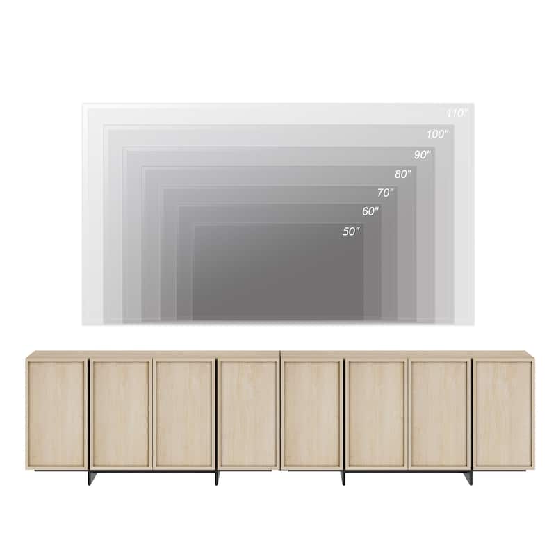 WAMPAT Sideboard Buffet Cabinet With T-Shaped Legs, Large Storage Cabinet For Living Room, Dining Room & Kitchen