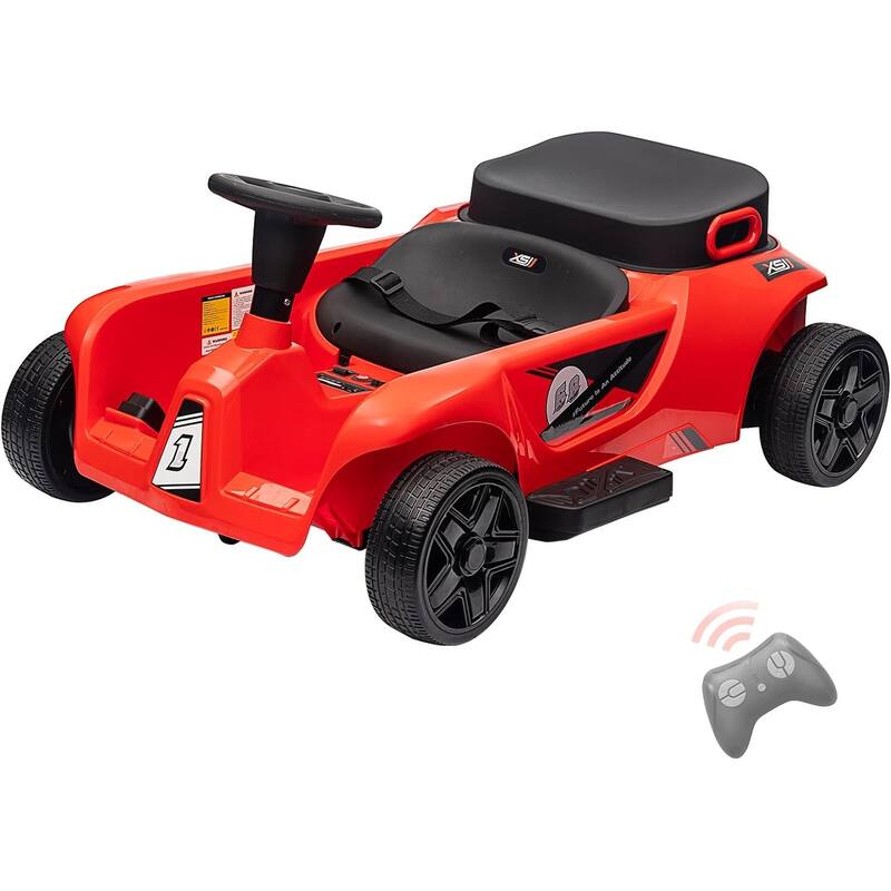 24V 2 Seaters 4-Wheelers Electric Ride On Toy for Kids, Two Driver Modes + Remote Control Modes - Red