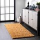 preview thumbnail 76 of 78, Brooklyn Rug Co Kara Solid Shag Area Rug 2' 8" x 8' Runner - Yellow
