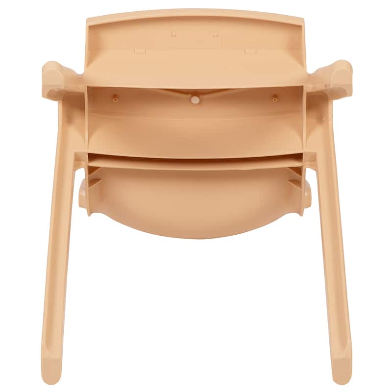 4 Pack Plastic Stackable K-2 School Chair with 13.25"H Seat - 15.75"D x 14.5"W x 23.25"H