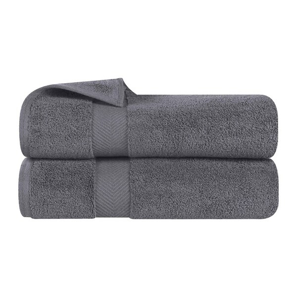 Superior Absorbent Zero Twist Cotton Bath Towel (Set of 2