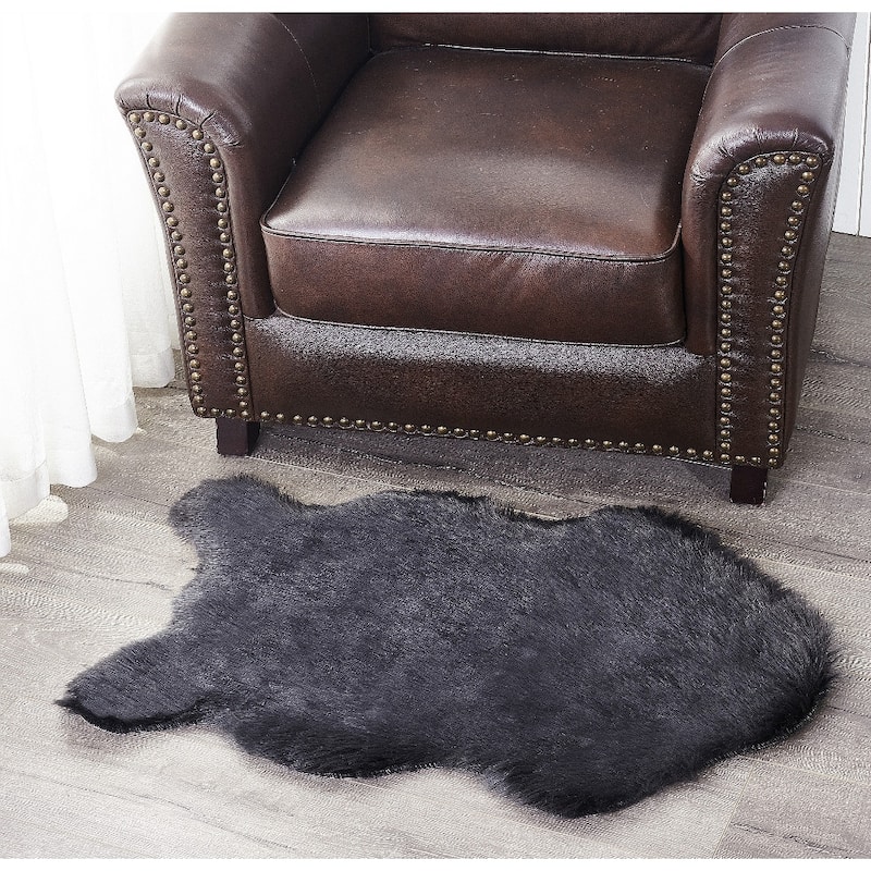Serenta Shag Sheepskin Silky FauxFur Area Rug Sofa Decor - 24" x 36" - 24" x 36"