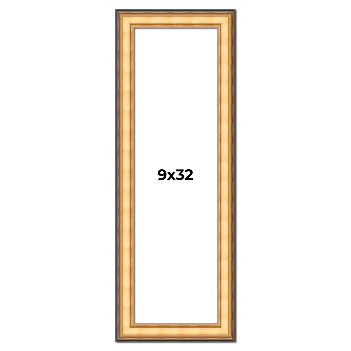 9x32 Frame Gold Plein Aire Solid Wood Picture Frame Width 2 Inches |