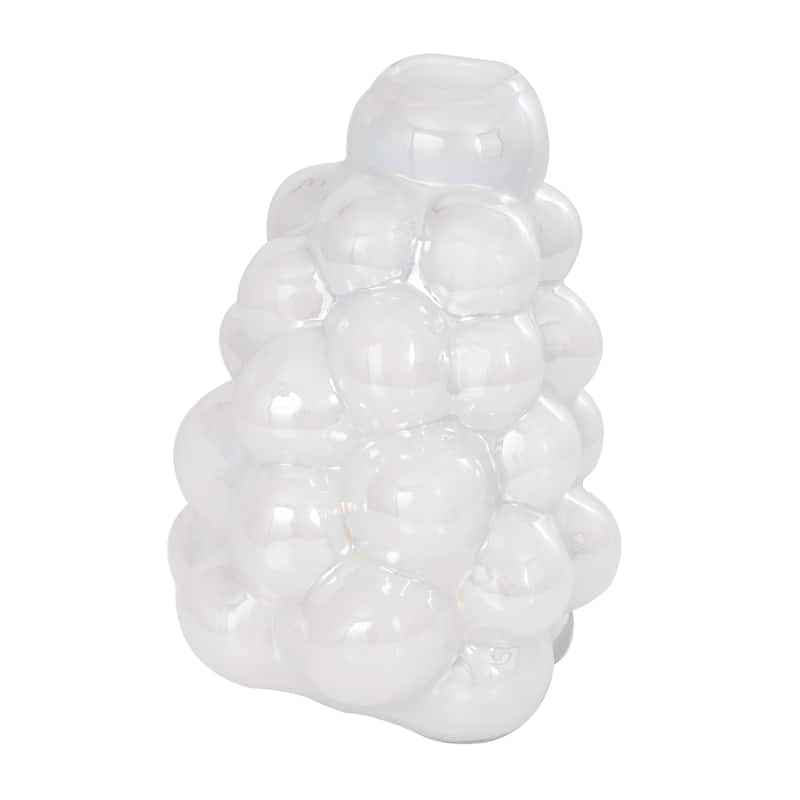 Clear Glass Handmade Abstract Bubble Vase