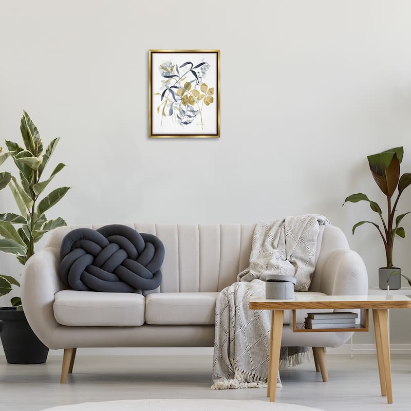 Stupell Impressions of Nature Sprigs Framed Floater Canvas Wall Art Design By Krinlox