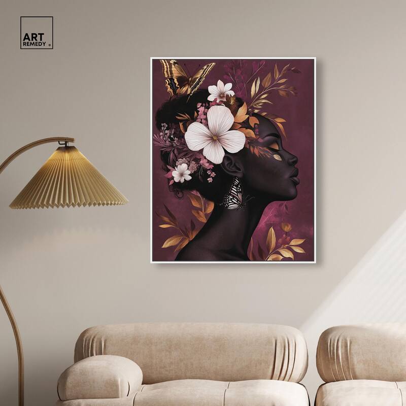 She Blooms in Darkness I Canvas by Art Remedy