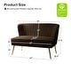 preview thumbnail 83 of 114, HULALA HOME Monica Modern Velvet Curved Tufted Back Loveseat with Metal Tapered Legs