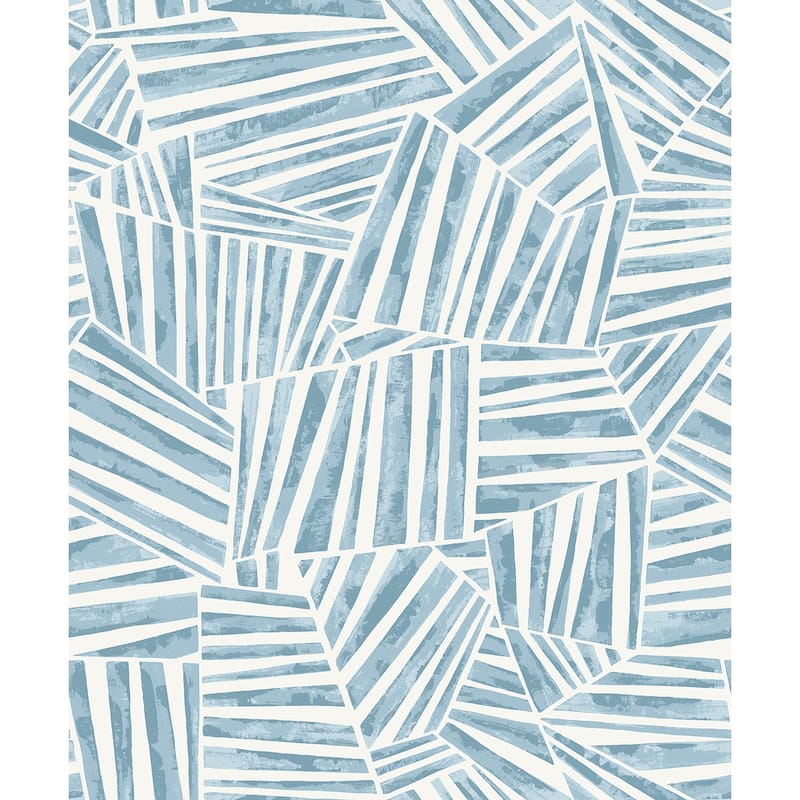 Seabrook Designs Alpi Geometric Non-Woven Unpasted Wallpaper - 20.9 in. W x 33 ft. L - Powder Blue