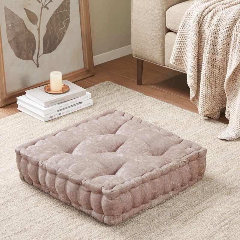 Intelligent Designs Charvi Chenille Square Floor Pillow