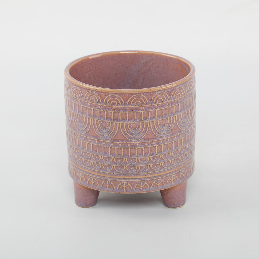 6" Aqueduct Footed Ceramic planter