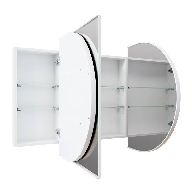 Glass Warehouse SC3-PL-60X30 Nia 60" x 30" Framed Triple Door Medicine