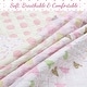 preview thumbnail 3 of 4, Cozy Line Pink Heart Floral Dot Giraffe Medallion Cotton Patchwork Reversible Quilt Bedding Set