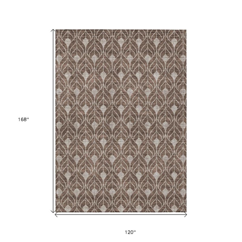 HomeRoots Geometric Transitional Rectangle Outdoor Rug