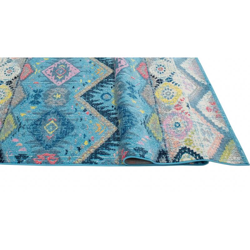 Noori Rug Sapphire Gearldine Distressed Boho Pattern Area Rug