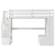 preview thumbnail 8 of 15, Full Size Loft Bed with Desk and Shelves,Two Drawers,Storage Staircase
