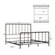 preview thumbnail 11 of 13, West Antique Industrial Iron Bed by iNSPIRE Q Classic