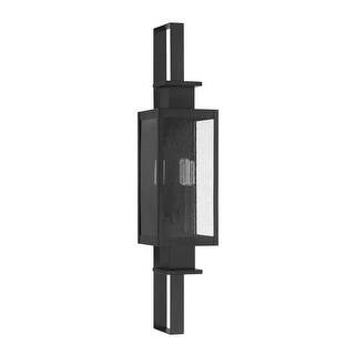 Ascott 3-Light Outdoor Wall Lantern in Matte Black