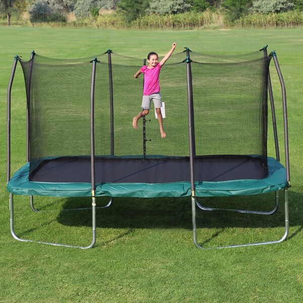 Skywalker Trampolines Green 14 Foot Rectangle Enclosed Trampoline Overstock 14626855