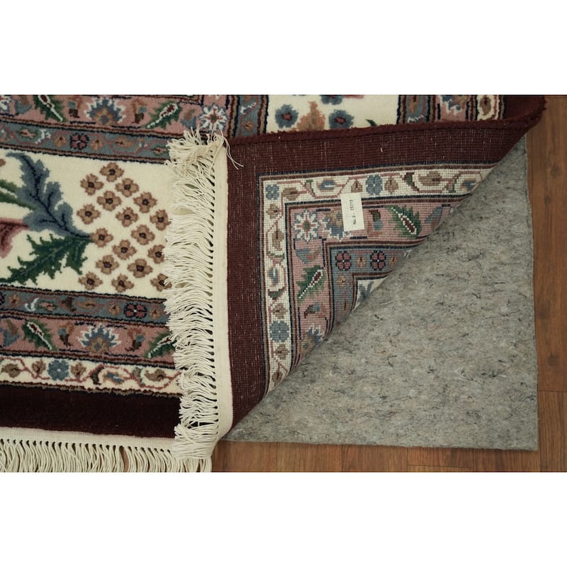 Hand Knotted Oriental 100% Wool Carpet Traditional All-Over Red Kashan Area Rug - 14' 1'' X 10' 2''