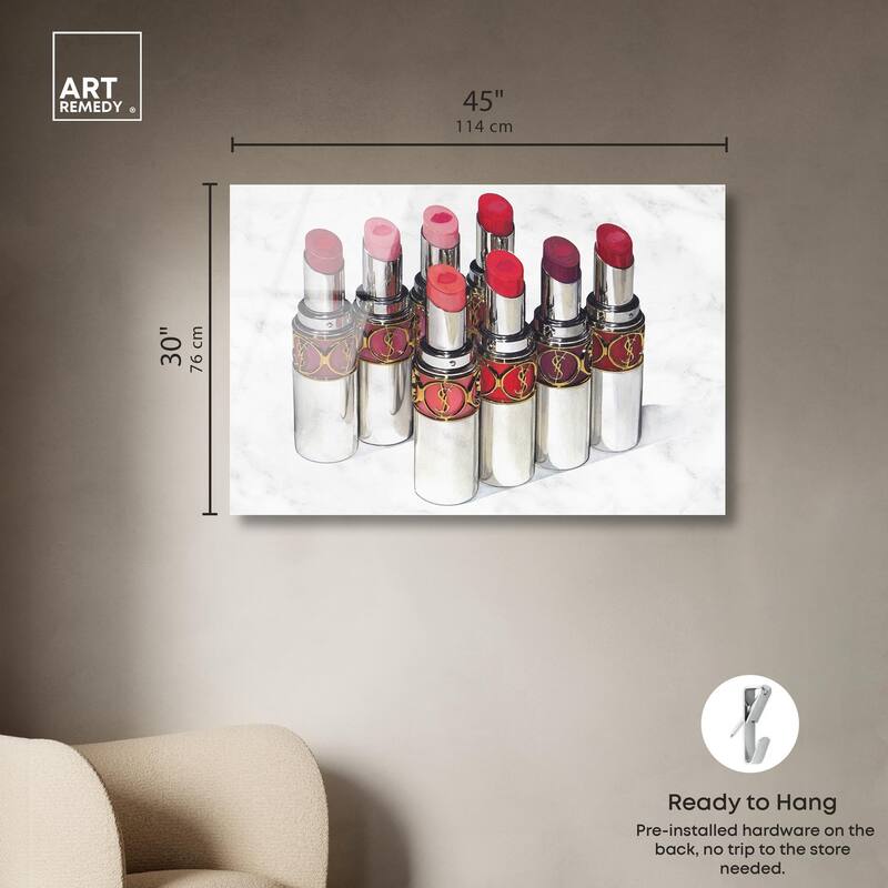 Doll Memories - Lipsticks 22 Acrylic by Art Remedy, Ready to Hang