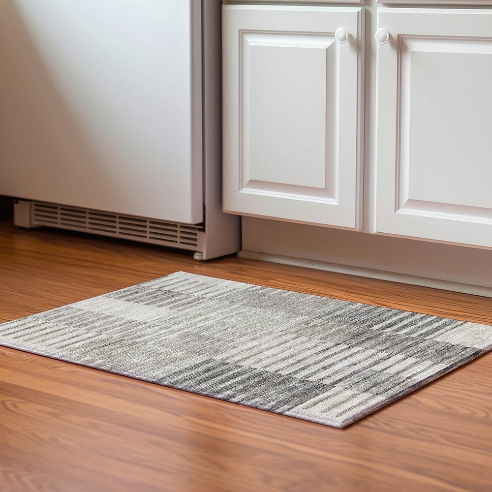 Premium Washable Super Soft Geo Stripe Mayfield Rug