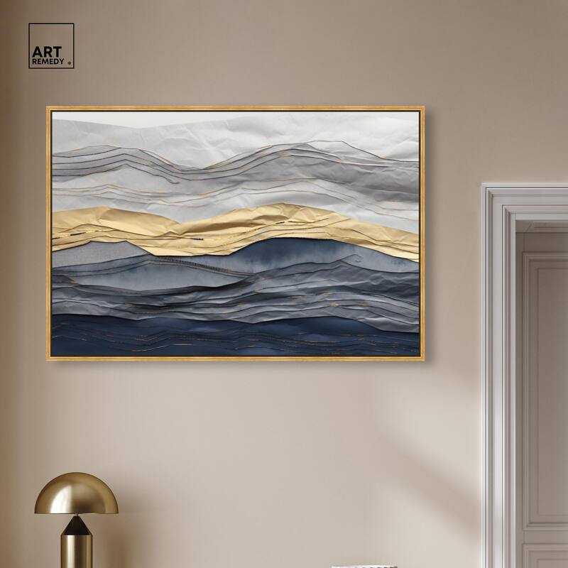 Flowing Golden Tide Canvas by Art Remedy