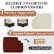 preview thumbnail 30 of 51, 7-Piece Outdoor Deep Seating Sectional Wicker Patio Conversation Set with Fire Pit