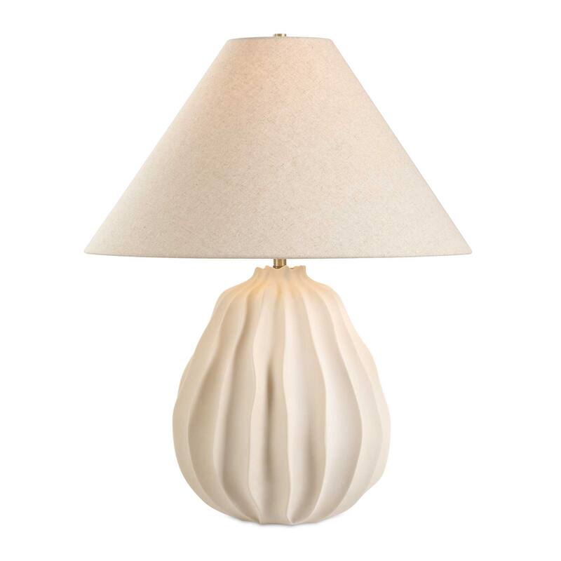 Uttermost Javary Matte Beige Table Lamp - 22"W x 22"D x 27.5"H
