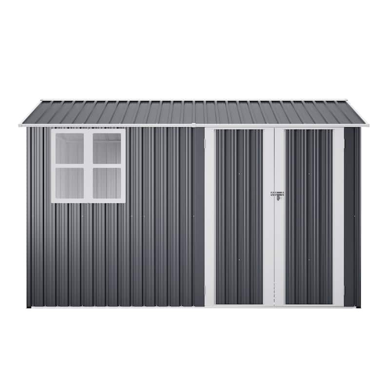 GDFStudio - Lucas All-Weather 6x4 ft Outdoor Storage Shed with Robust Construction and Easy Assembly