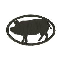 Shop Rustic Brown Cast Iron Pig Kitchen Trivet Or Wall Art Hanging Farmhouse Decor On Sale Overstock 29965206